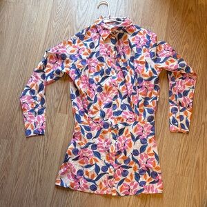 SHEIN X Multicolor Floral Shirt Dress